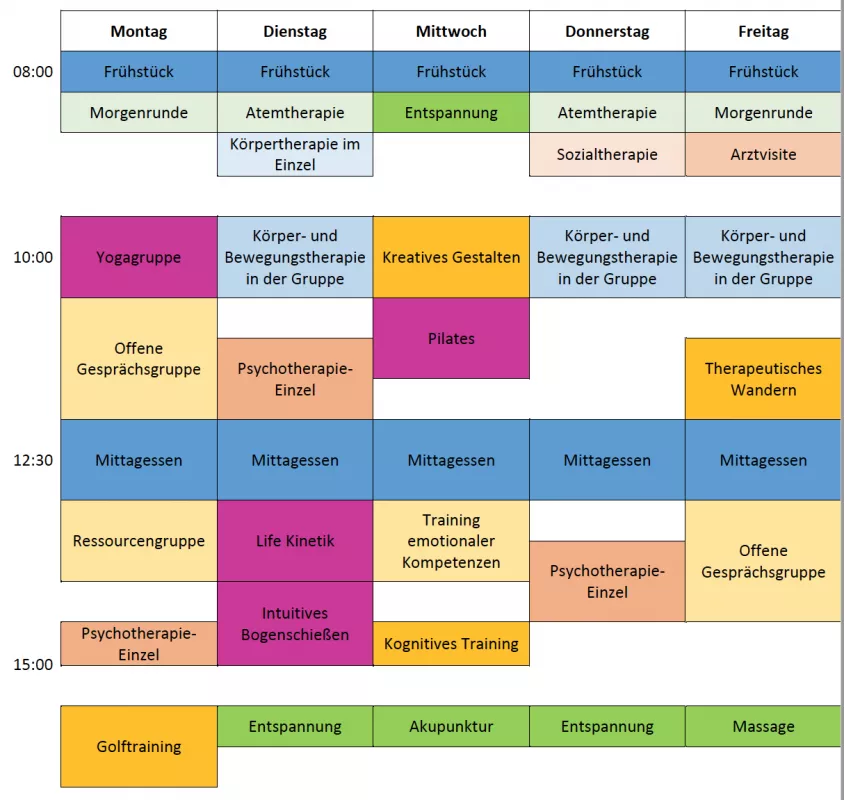 Tagesklinik - Muster Therapieplan